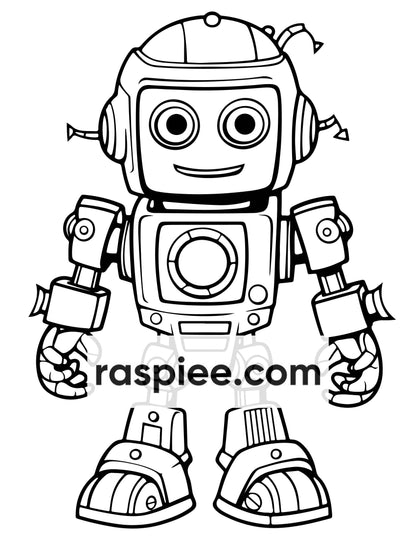 210 Robot Coloring Pages for Kids