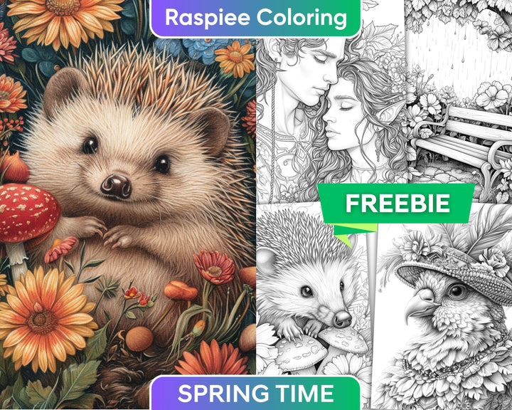 Adult Color Spring Time Spring Coloring Pages for Adults | Fresh & Vibrant Designs – RASPIEE