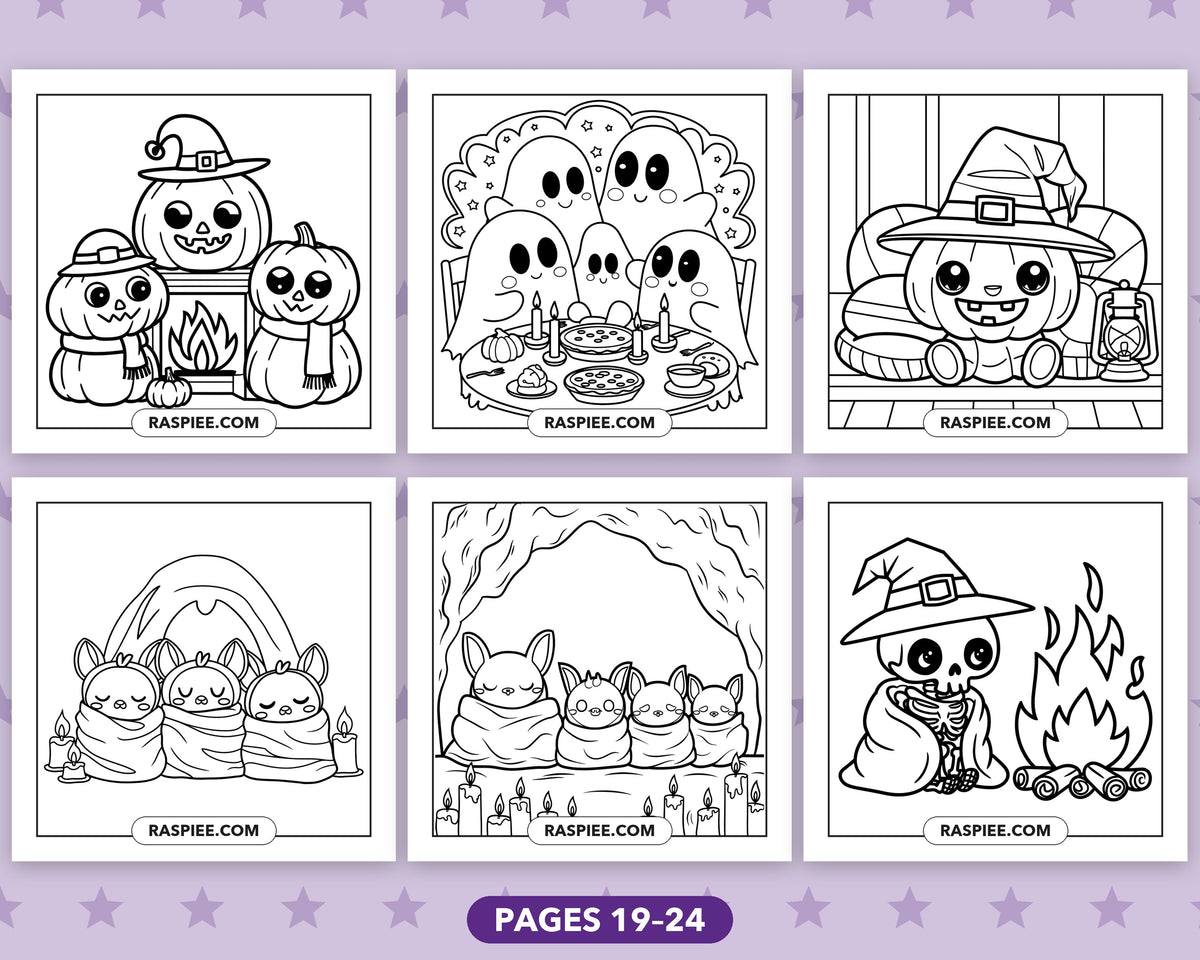 Little Spooky Halloween bold and easy coloring pages, sample sheet 4