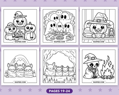 Little Spooky Halloween bold and easy coloring pages, sample sheet 4