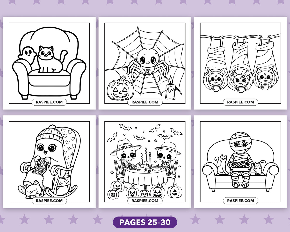 Little Spooky Halloween bold and easy coloring pages, sample sheet 5