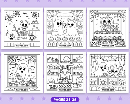 Spooky Shop Halloween bold and easy coloring pages, sample sheet 6