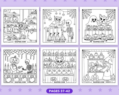 Spooky Shop Halloween bold and easy coloring pages, sample sheet 7