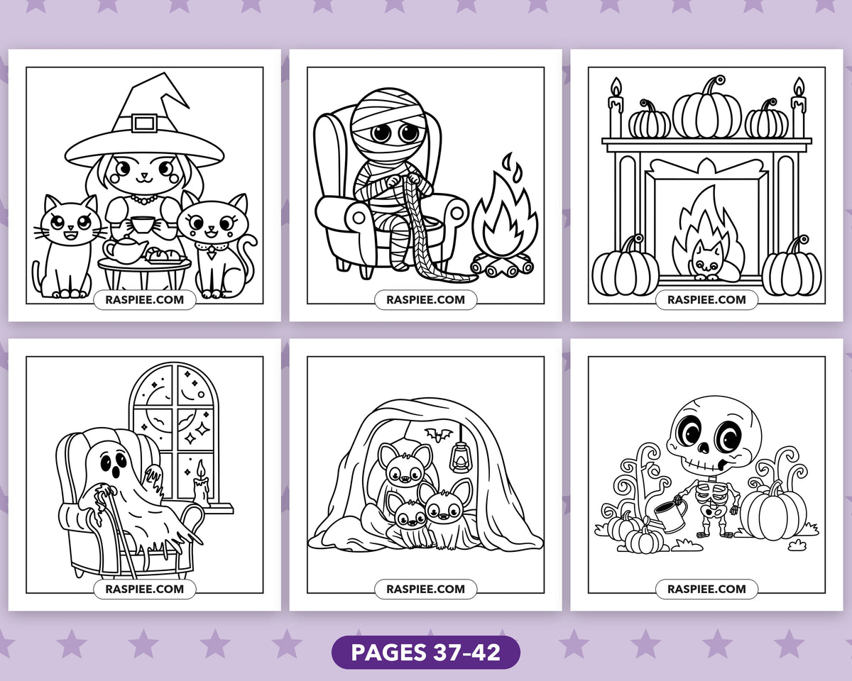 Little Spooky Halloween bold and easy coloring pages, sample sheet 7