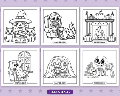 Little Spooky Halloween bold and easy coloring pages, sample sheet 7