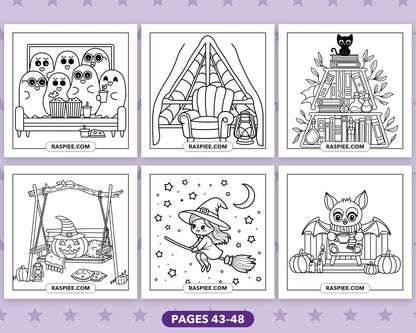 Little Spooky Halloween bold and easy coloring pages, sample sheet 8