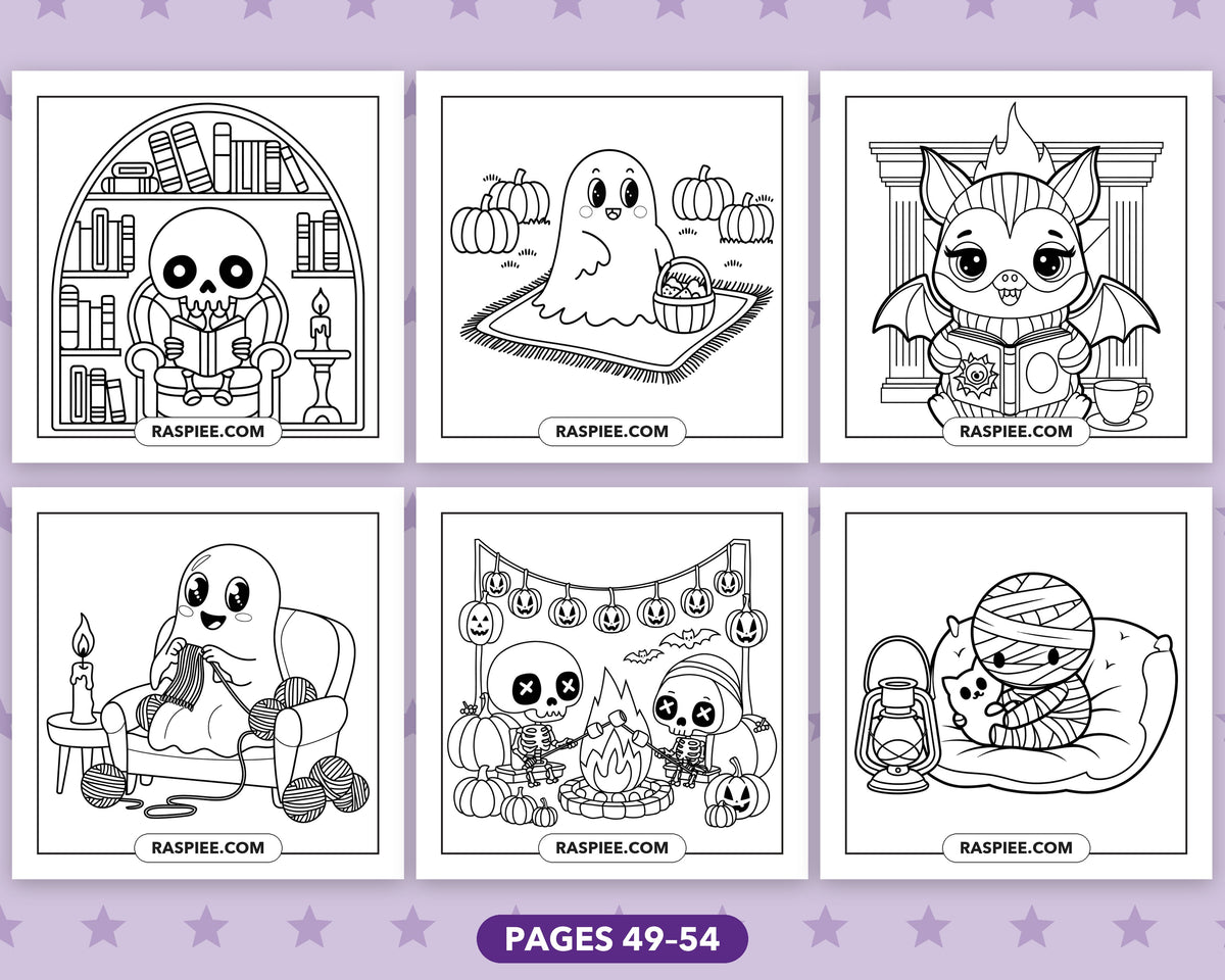 Little Spooky Halloween bold and easy coloring pages, sample sheet 9