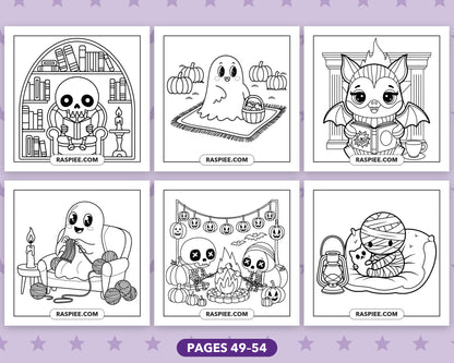 Little Spooky Halloween bold and easy coloring pages, sample sheet 9