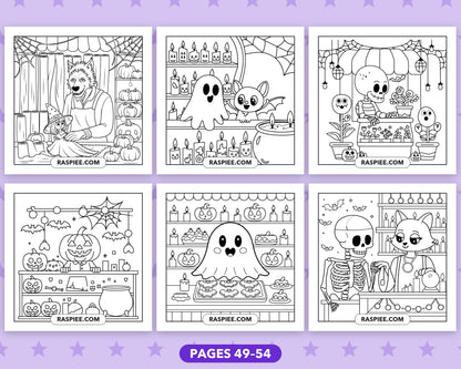 Spooky Shop Halloween bold and easy coloring pages, sample sheet 9