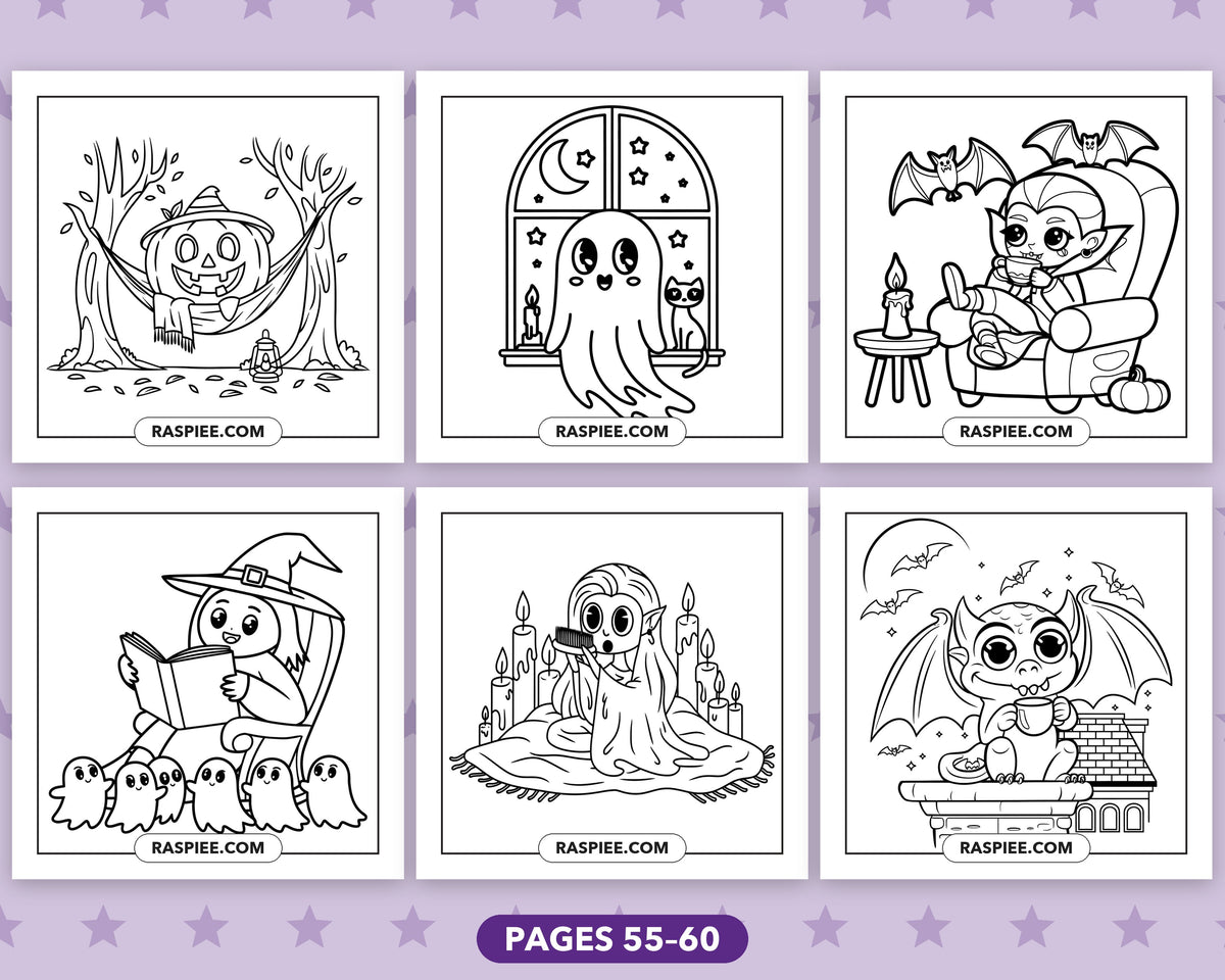 Little Spooky Halloween bold and easy coloring pages, sample sheet 10