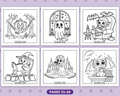 Little Spooky Halloween bold and easy coloring pages, sample sheet 10