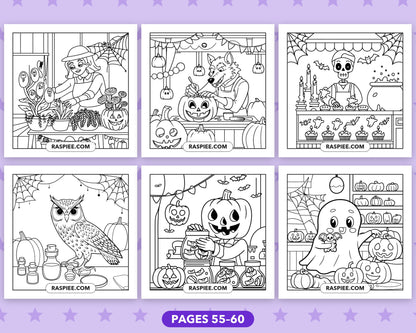 Spooky Shop Halloween bold and easy coloring pages, sample sheet 10