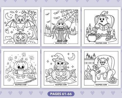 Spooky Besties Halloween bold and easy coloring pages, sample sheet 11
