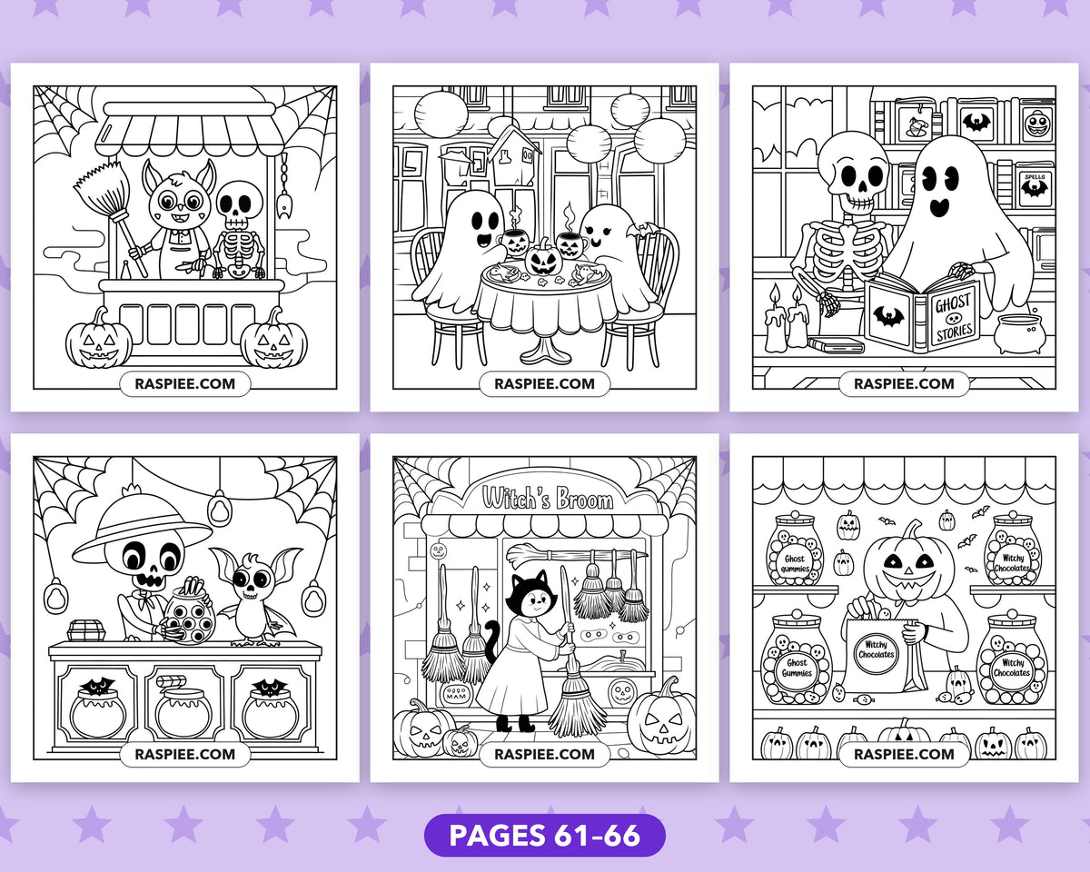 Spooky Shop Halloween bold and easy coloring pages, sample sheet 11
