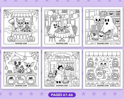 Spooky Shop Halloween bold and easy coloring pages, sample sheet 11