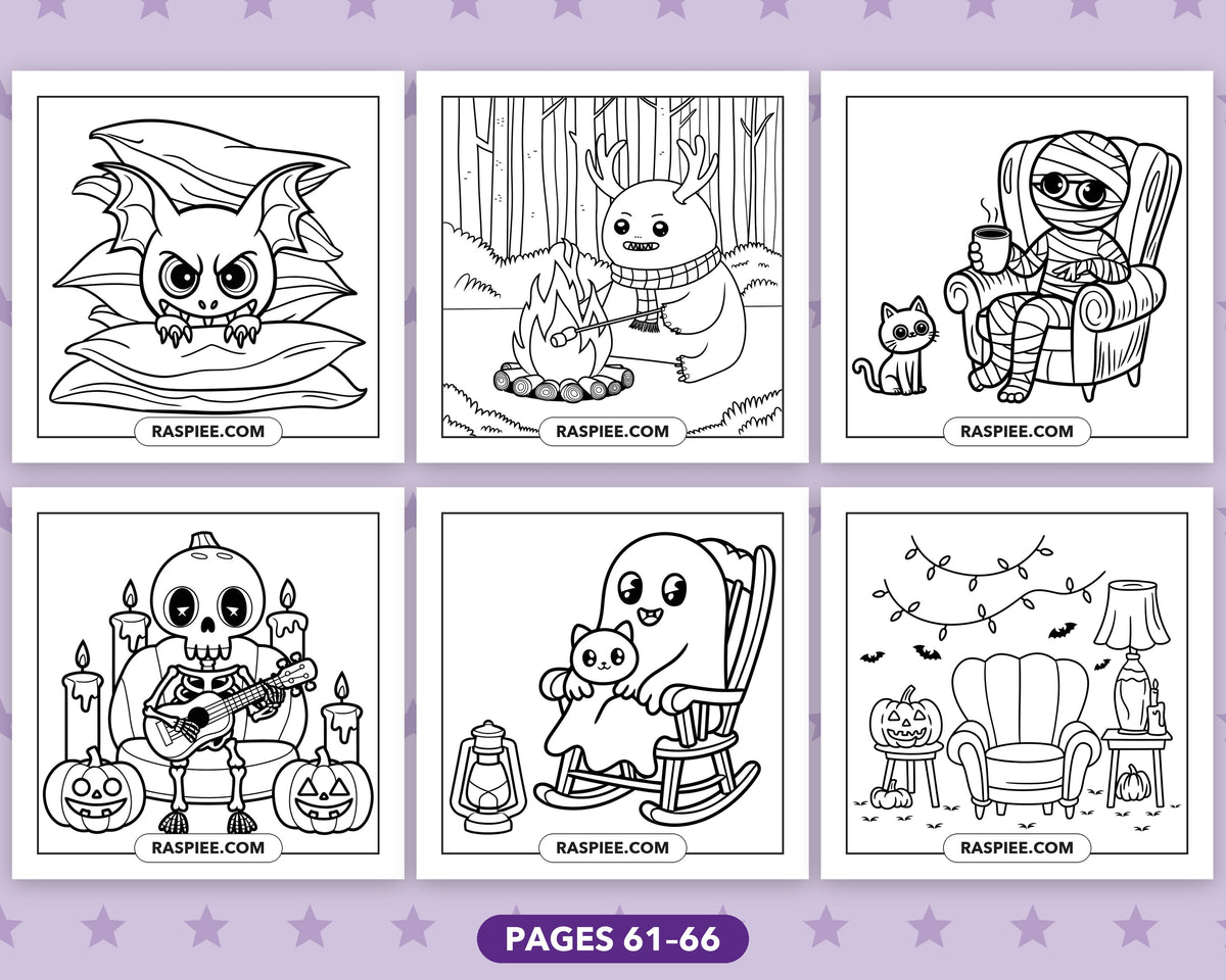 Little Spooky Halloween bold and easy coloring pages, sample sheet 11