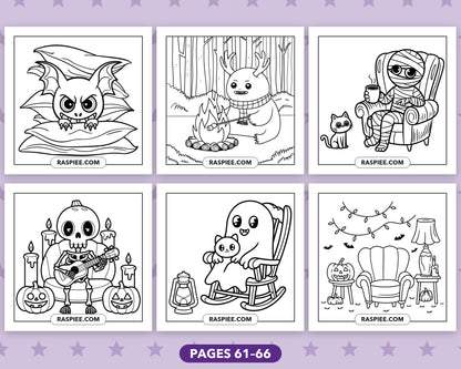 Little Spooky Halloween bold and easy coloring pages, sample sheet 11