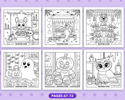 Spooky Shop Halloween bold and easy coloring pages, sample sheet 12