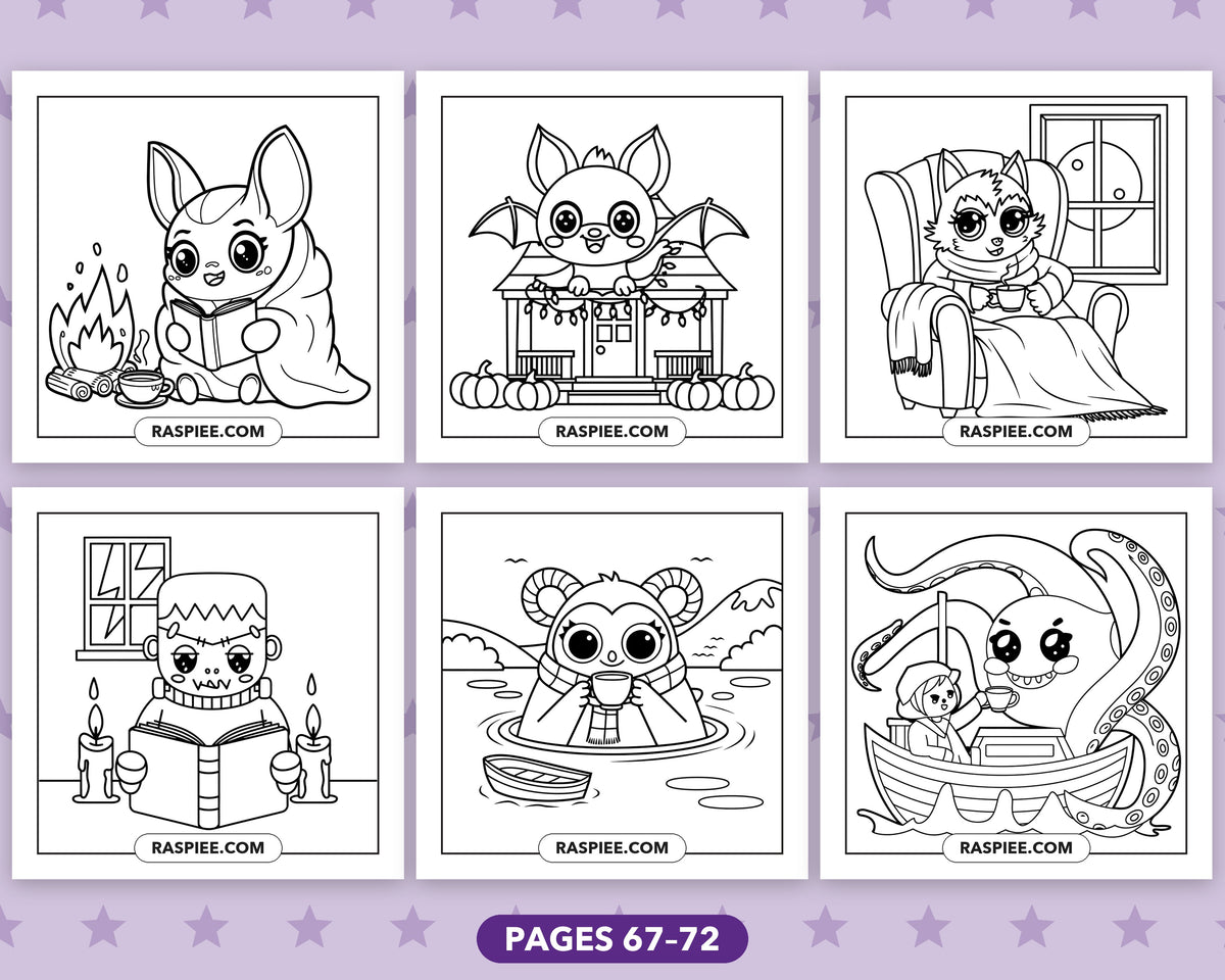 Little Spooky Halloween bold and easy coloring pages, sample sheet 12
