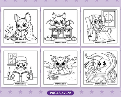 Little Spooky Halloween bold and easy coloring pages, sample sheet 12
