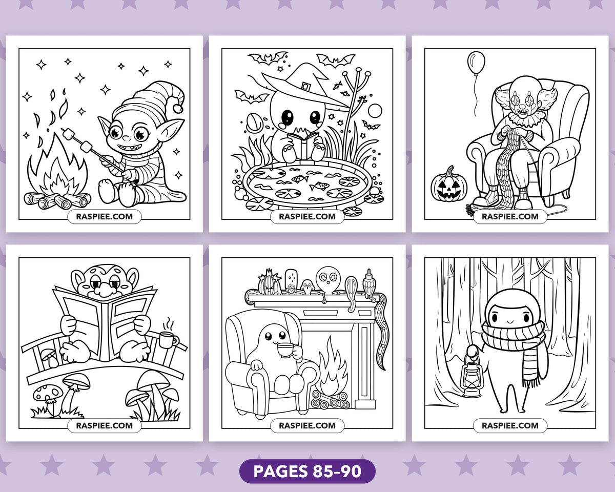 Little Spooky Halloween bold and easy coloring pages, sample sheet 15