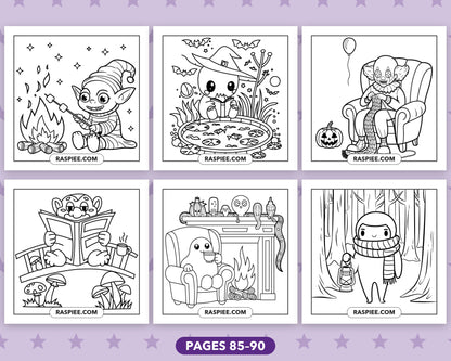 Little Spooky Halloween bold and easy coloring pages, sample sheet 15