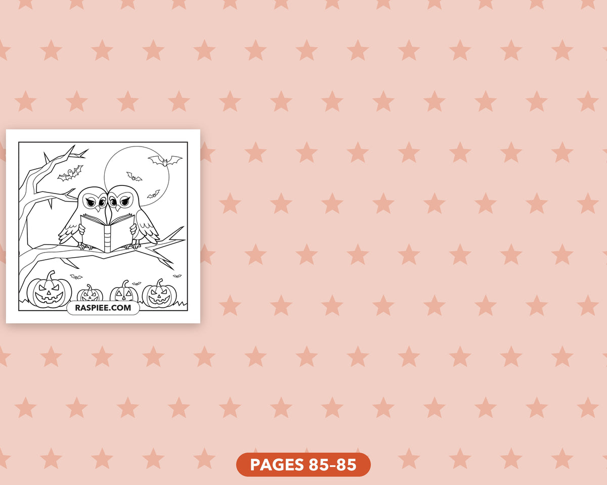 Creepy Friends Halloween bold and easy coloring pages, sample sheet 15