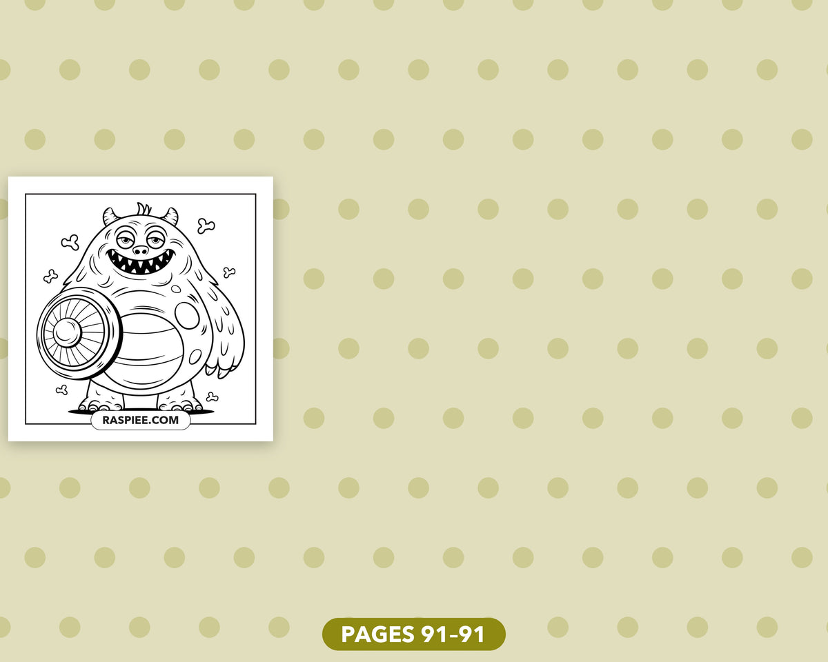 Creepy Monster bold and easy coloring pages, sample sheet 16