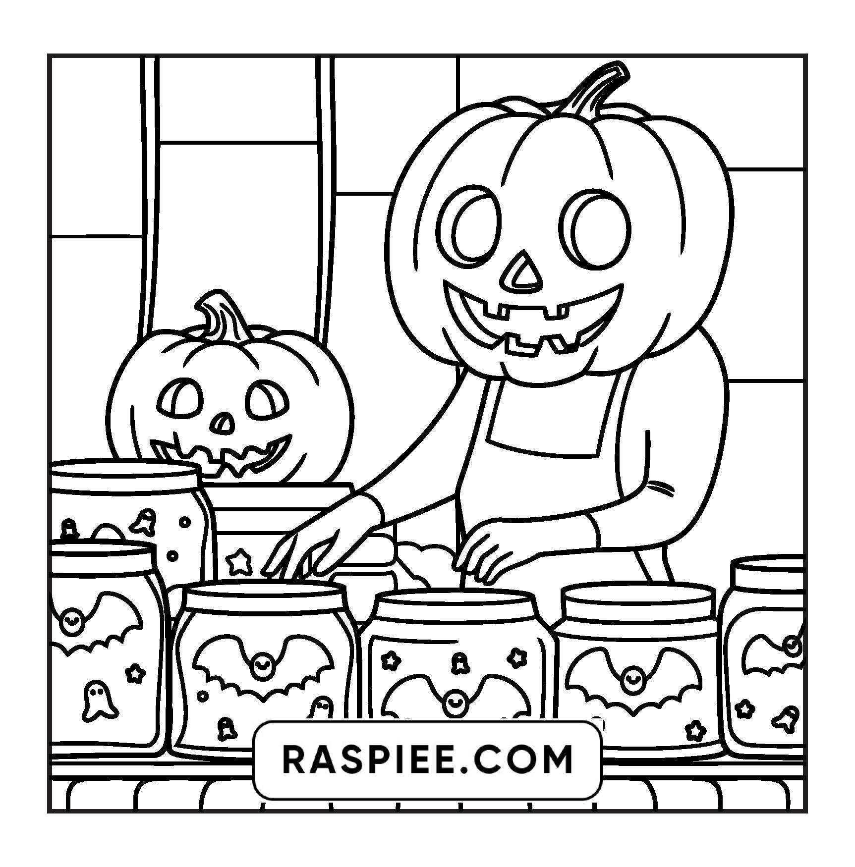 77 Bold and Easy Spooky Shop Coloring Pages Printable PDF Instant Download - RASPIEE