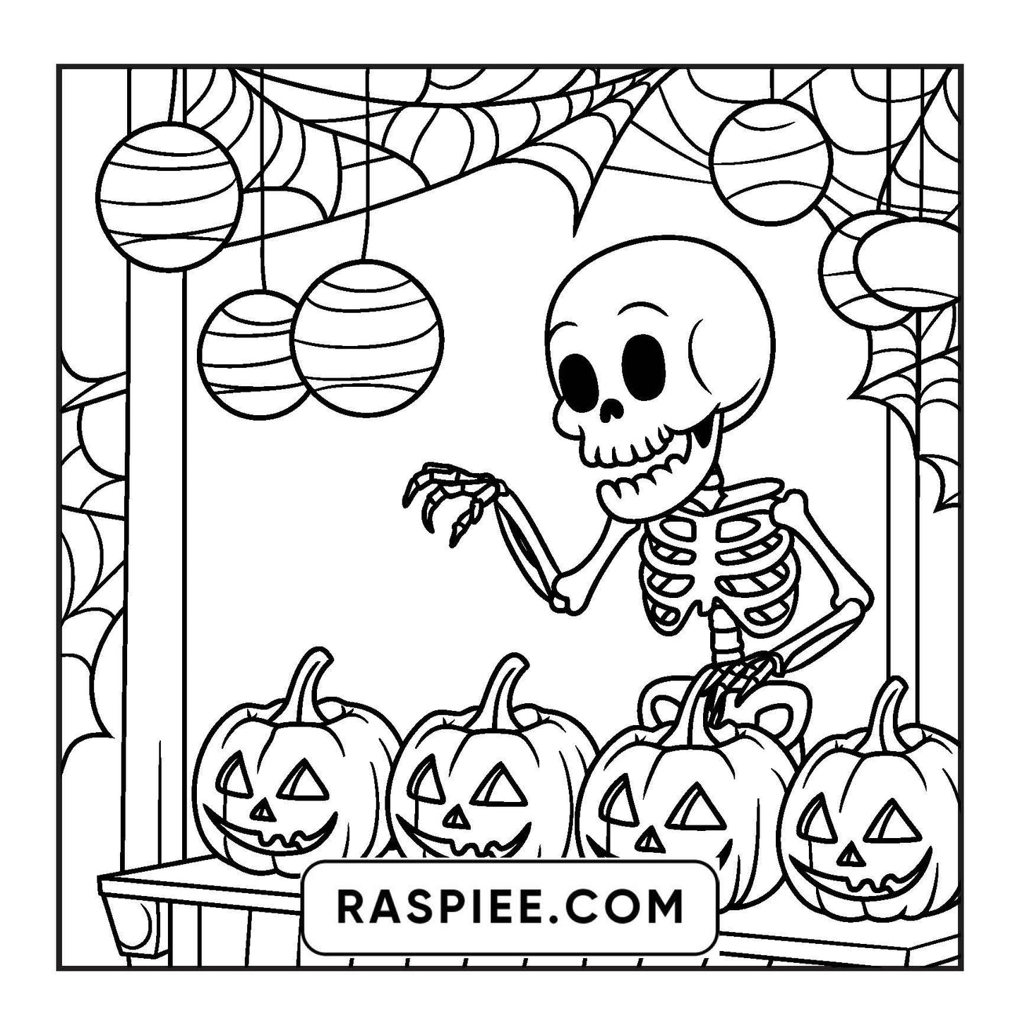 77 Bold and Easy Spooky Shop Coloring Pages Printable PDF Instant Download - RASPIEE