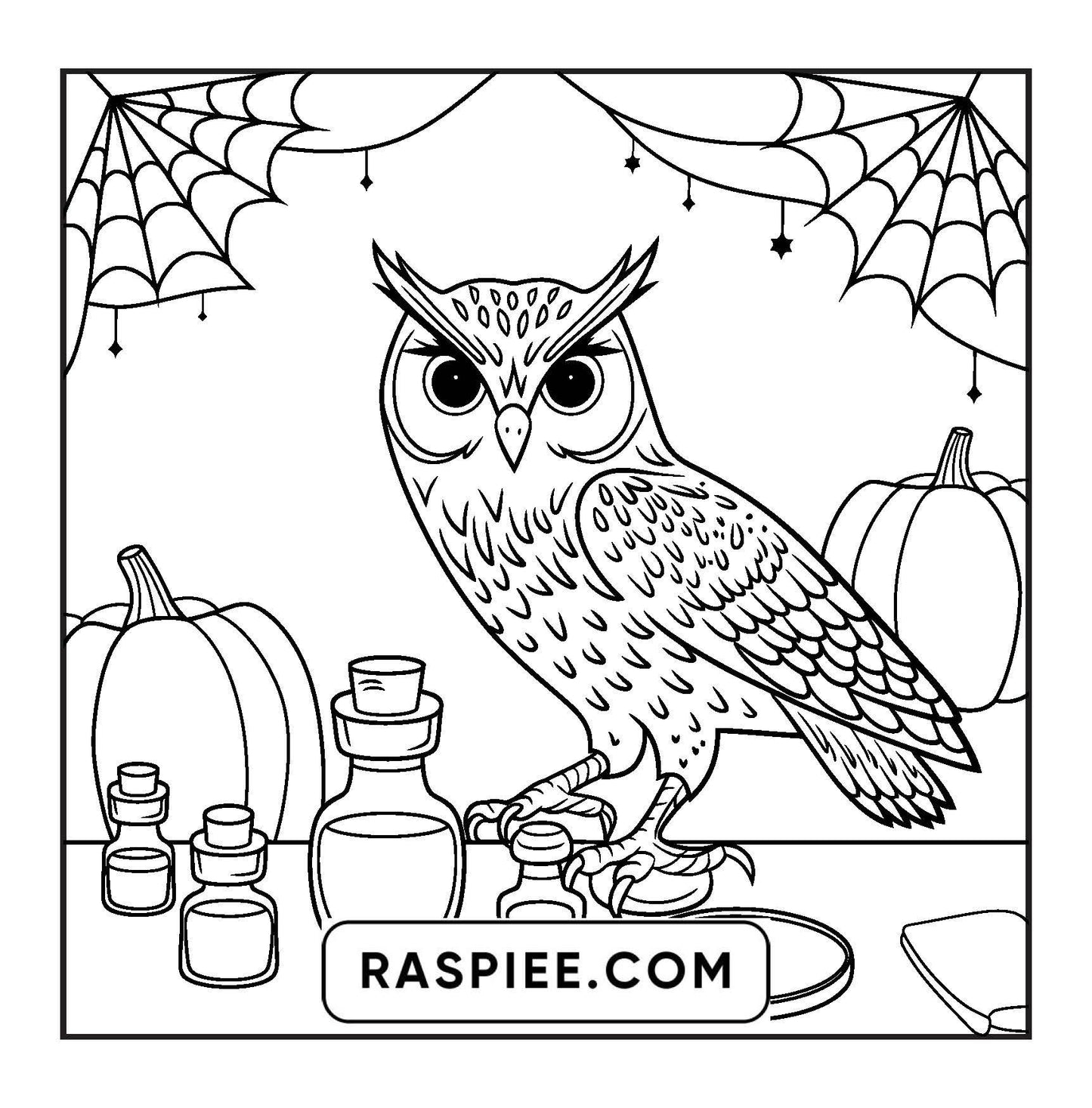 77 Bold and Easy Spooky Shop Coloring Pages Printable PDF Instant Download - RASPIEE