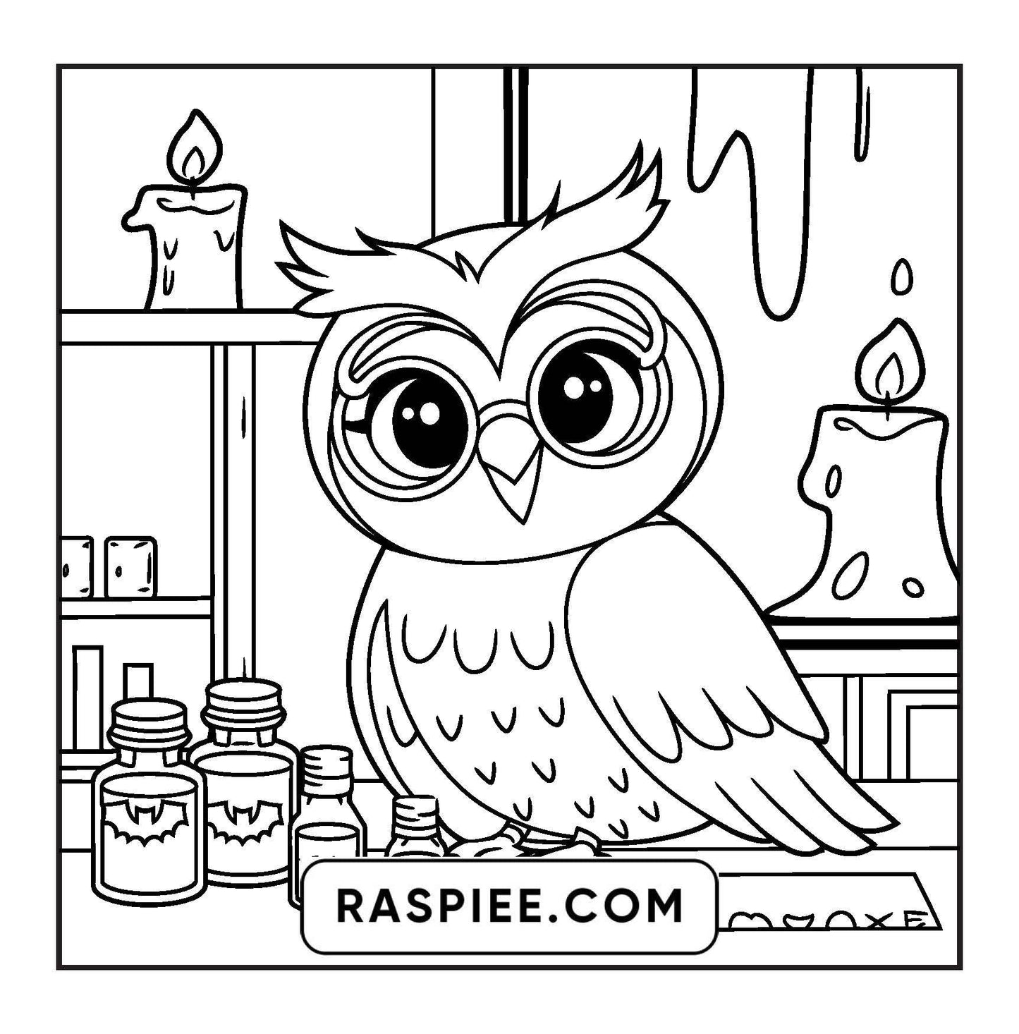 77 Bold and Easy Spooky Shop Coloring Pages Printable PDF Instant Download - RASPIEE