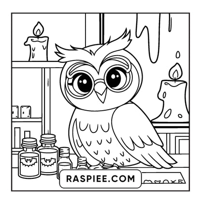 77 Bold and Easy Spooky Shop Coloring Pages Printable PDF Instant Download - RASPIEE